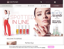 Tablet Screenshot of dependcosmetic.com